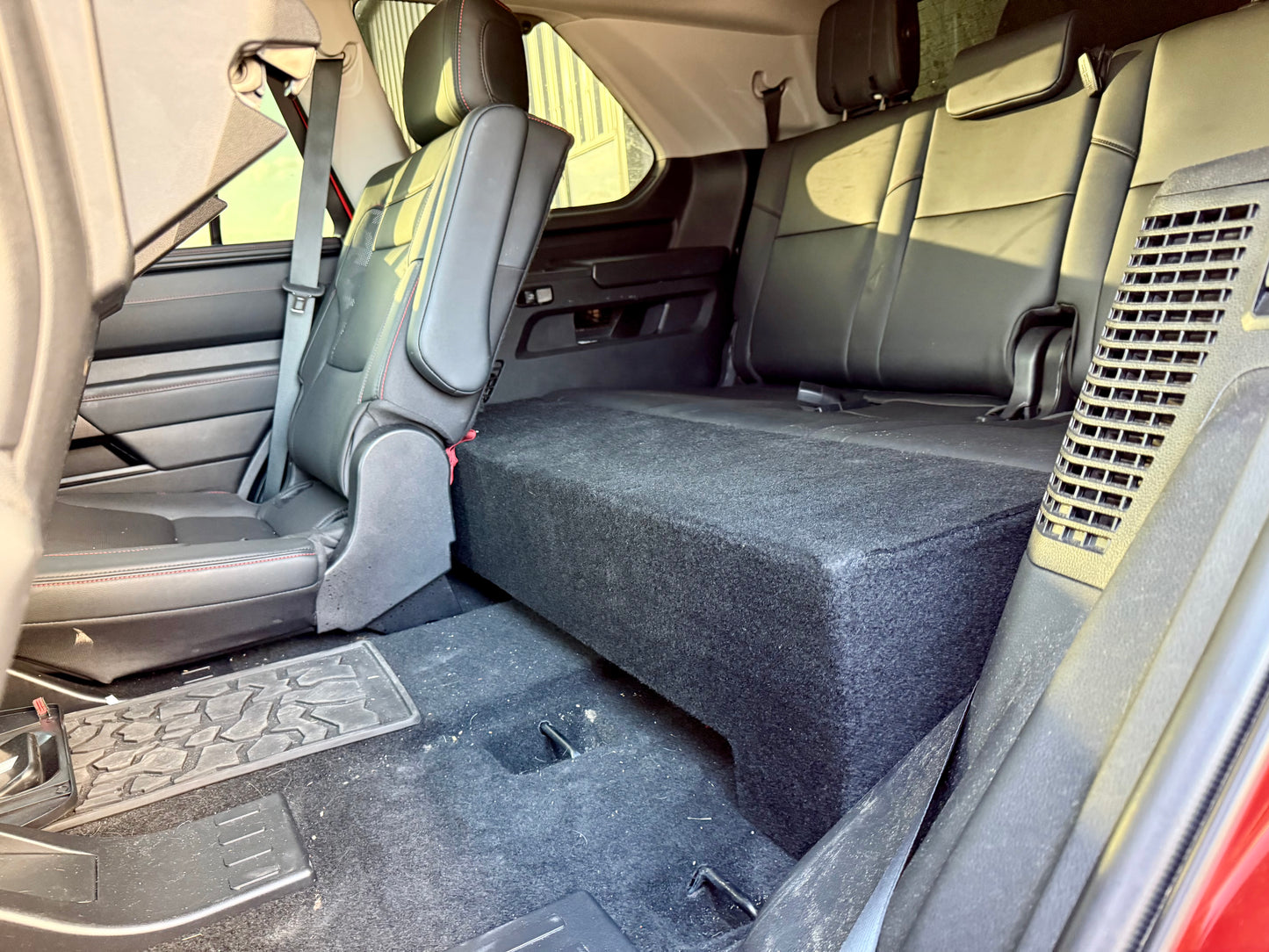 Subwoofer Box for 2023+ Toyota Sequoia, Third Row Footwell, Dual 10" Downfiring