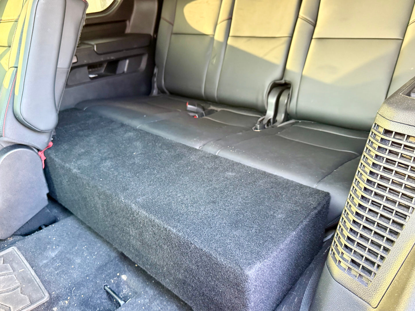 Subwoofer Box for 2023+ Toyota Sequoia, Third Row Footwell, Dual 10" Downfiring